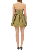 Self Portrait Metallic Jacquard Mini Dress