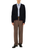 Gucci Knitted Wool Cardigan With Web Pattern