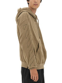 Sweat-shirt blanc avec broderie de flèches
