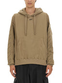 Sweat-shirt blanc avec broderie de flèches