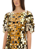 Rabanne "Sparkle Discs" mini kjole