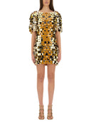Rabanne "Sparkle Discs" mini kjole