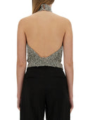 Alysi Sequined Tricot Top