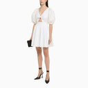 Rotate Birger Christensen White Mini Dress With Puff Sleeves