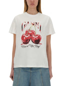 Ganni "cereza" camiseta
