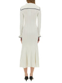 Habitrait viscose en tricot midi robe