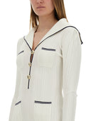 Habitrait viscose en tricot midi robe