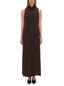 Vestido camisero de lona de seda Alysi