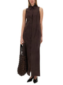 Vestido camisero de lona de seda Alysi