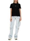 Camiseta con micrologotipo Msgm