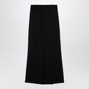 Victoria Beckham Black Wool Blend Long Skirt