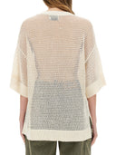 Moschino jeans mesh shirt med logo
