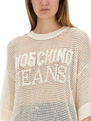 Moschino jeans mesh shirt med logo