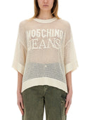 Moschino jeans mesh shirt med logo