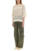 Moschino jeans mesh shirt med logo