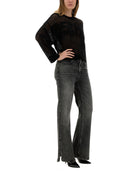 Moschino jeans mesh shirt med logo