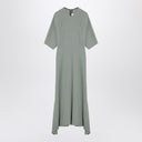 Victoria Beckham Grey Green Wool Blend MIDI Robe