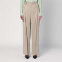 Victoria Beckham large pantalon de couleur mandarin en laine