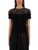 Nina Ricci top med blonderindsats