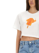 Moschino Jeans Eiscreme geschnittenes T -Shirt