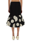 Nina Ricci Midi nederdel med dobbelt ruffles