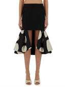 Nina Ricci Midi nederdel med dobbelt ruffles