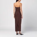 ROTATE BIRGER Christensen Brown Epaulette sukienka