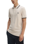 Fred Perry Cotton Pique Polo -Hemd mit Doppelstreifen