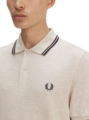 Fred Perry Cotton Pique Polo -Hemd mit Doppelstreifen