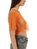 Moschino jeans beskåret mesh top
