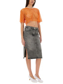 Moschino jeans beskåret mesh top