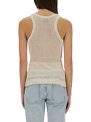 Moschino Jeans Mesh Top مع شعار