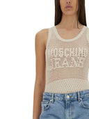 Moschino Jeans Mesh Top مع شعار