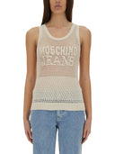 Moschino Jeans Mesh Top مع شعار
