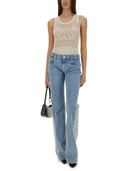 Moschino Jeans Mesh Top مع شعار