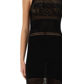 Moschino jeans mesh kjole med logo