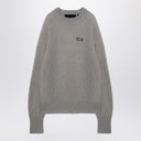 ROTATE BIRGER Christensen Grey Mohair Blend Jumper