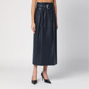 Dreh Birger Christensen Blue Woven Faux Lederrock