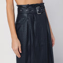 Dreh Birger Christensen Blue Woven Faux Lederrock