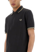 Fred Perry Cotton Pique Polo -Hemd mit Doppelstreifen