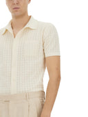 Dolce & Gabbana perforiertes Baumwollstrickhemd