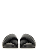 Sandalia de tobogán de cuero Rick Owens