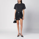 Rotate Birger Christensen Black Mini Skirt With Drape