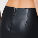 Rotate Birger Christensen Black Mini Skirt With Drape