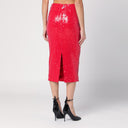 Ruota gonna a matita rossa Birger Christensen con micro paillettes