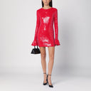 Rotate Birger Christensen Red Mini Dress With Micro Sequins