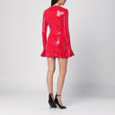 Rotate Birger Christensen Red Mini Dress With Micro Sequins
