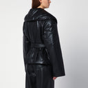 Rotate Birger Christensen Black Faux Leather Belted Jacket