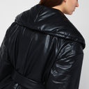 Rotate Birger Christensen Black Faux Leather Belted Jacket