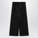 Rotate Birger Christensen Wide Black Trousers With Sequins